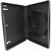 3 27mm Black DVD Storage Case Stackable Up to 12 CD DVD Disc - £18.16 GBP