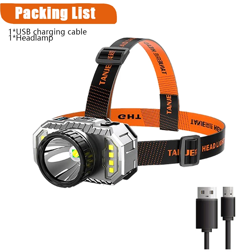 T20 Super Powerful Built-in Battery Headlamp USB Rechargeable LED Multif... - $30.03