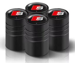 4Pcs 3D Metal Tire Valve Caps for Audi Sline A3 A1 A4 A6 A7 A8 Q5 Q7 Q8 ... - $12.59