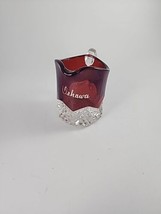 Antique Ruby Red Flash Glass Souvenir Creamer - Oshkawa - £18.70 GBP