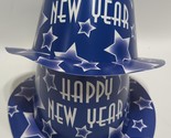 Lot of 2 Beistle Happy New Year Paper Top Hat, Blue, Age 14+ - $12.86