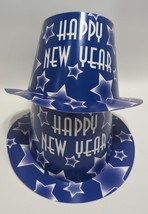 Lot of 2 Beistle Happy New Year Paper Top Hat, Blue, Age 14+ - £9.94 GBP