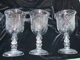 Pair 1978 Avon Fostoria Glass Hearts Diamonds Reversible Candle Holder and Vase - £52.12 GBP