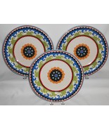 Set (3) Pier 1 SUZANI MEDALLION PATTERN Blue Center Design DINNER PLATES - €67,53 EUR