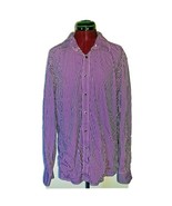 Egara Button Up Shirt Purple Men Cotton  Long Sleeve Size XL - $28.72