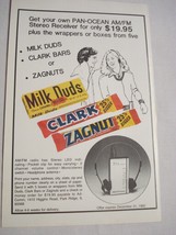 1983 Color Ad Milk Duds, Clark Bar and Zagnut - £6.36 GBP