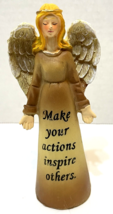 inspirational Angel Figurine Resin Standing Make Your Actions Inspire Ot... - £9.13 GBP