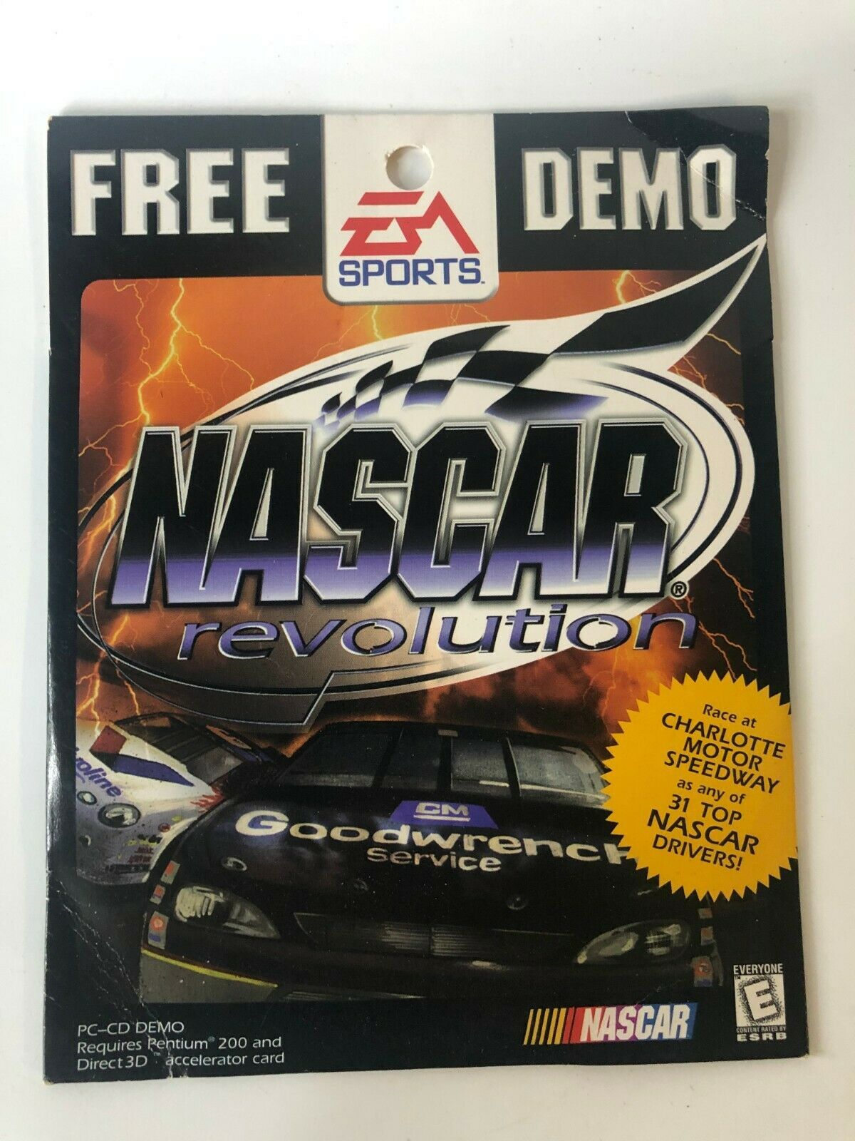 Nascar Revolution EA Sports Free Demo Racing Game PC 1999 Vintage Rare  - £11.15 GBP