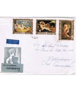 Stamps Art Hungary Envelope Budapest Nudes Festmenyek - £3.09 GBP