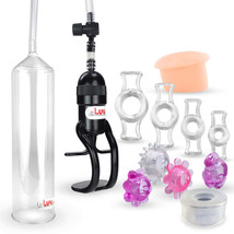 LeLuv Penis Pump EasyOp Zgrip with Clear, Donut, C. Rings and Jelly Rings - £29.49 GBP