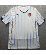 PUMA Italy Soccer Jersey Mens Large Multi Striped Short Sleeve V-Neck Pu... - $39.62
