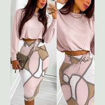 And Skirt Suit Spring Long Sleeve Elegant  Print Female Outfit Autumn Women Fash - £73.87 GBP