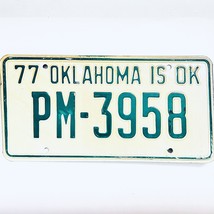 1977 United States Oklahoma Pushmataha County Passenger License Plate PM-3958 - £14.73 GBP