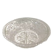 Vintage Anchor Hocking Crystal Glass Bowl 10.5&quot;Stars &amp; Bars  - £31.78 GBP