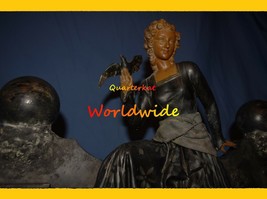 Large Vintage Statues Ornaments Figures Figurines Deco Nouveau Marble Spelter - £2,458.54 GBP