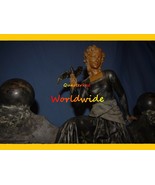 LARGE VINTAGE STATUES ORNAMENTS FIGURES FIGURINES DECO NOUVEAU MARBLE SPELTER - £2,426.92 GBP