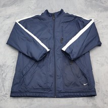 Nike Jacket Mens L Blue Long Sleeve Zipper Pockets High Neck Full Zipper - £23.21 GBP