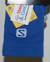 Salomon Nordic EXO Ski Crew XL Socks 1 Pair Union Blue and Black image 3
