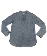 Carhartt Women’s  Button Up Long Sleeve Shirt Size Medium Linen Look (8/... - $19.31