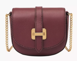 Fossil Emery Micro Crossbody Wine Leather Chain Trim SHB3148609 NWT $150 MSRP FS - £63.15 GBP