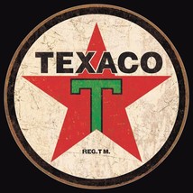 New Texaco 1936 Round Decorative Metal Aluminum Sign Made in the USA - $12.00