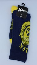 Bioworld Crew Socks X-Men Xavier Institute Size 10-13 Blue and Yelow - $9.49