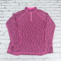 Ideology 1/4 Zip Pullover Womens Large Pink Space Dye Activewear Thumb H... - $19.99