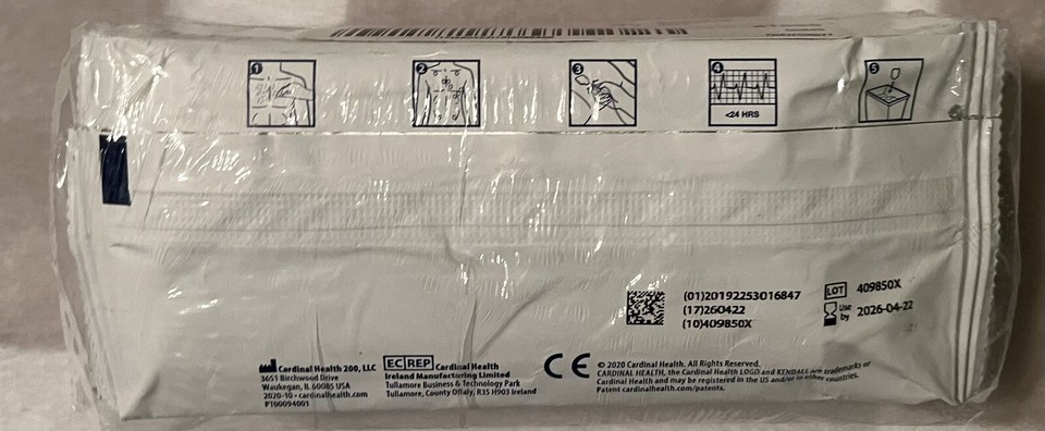 1000-pack Kendall 5500 Diagnostic Tab Electrodes Cathlab Cardiac ECG EKG... - $95.00