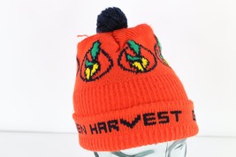 Vintage 90s Distressed Spell Out Golden Harvest Knit Winter Pom Beanie H... - $29.65