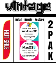 Windows Xp All Versions Recovery Reinstall Restore Vintage 2pk With OS8 ... - $24.99
