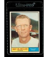 Vintage 1961 Topps Baseball Card #465 Roy McMillan Milwaukee Braves - $13.68 CAD
