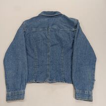 Crazy Horse CHPU2672 Women's M Petite Blue Denim Long Sleeve Button Up Jacket image 2