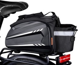 Bike Rack Bag Eva Waterproof Bike Pannier Bag 10L Bicycle Rear Rack Bag Seat Bag - £35.41 GBP