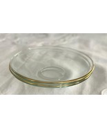 Vintage 2 Clear Glass Bobeche Candle Rings w Gold Trim 3&quot; Diameter - $187.07 MXN