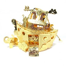 2001 Annual Noah&#39;s Ark Danbury Mint Christmas Ornament 23k Gold Plated - £23.55 GBP