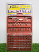 Drill Master 100-pc Security Bit Set w/Case Span Spline Hollow Star Hex Square - £13.65 GBP