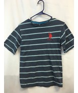 US POLO ASSN 10/12 STRIPED MULTI COLOR BLUE &amp; WHITE COTTON POLO SHIRT Bi... - $19.60 CAD