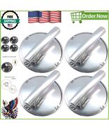 Easy-to-Install 4-Pack Cooktop Control Knobs with Chrome Finish &amp; Nonsli... - $64.33 CAD