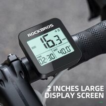 ROCKBROS GPS Bike Computer w Mount Backlit IPX6 600mAh Large Screen - $40.50