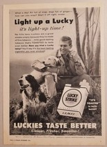 1956 Print Ad Lucky Strike Cigarettes Hunter Smokes, Hunting Dogs - $11.68