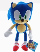 Large Sonic the Hedgehog Toy 12&quot; tall Stuffed Soft Plush Kids Toy New wi... - £15.65 GBP