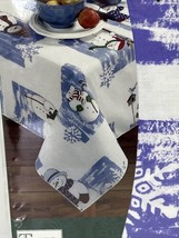 NEW Vintage Tablecloth Tobin Home Fashions- 70&quot; Round Mr. Snowman Frosty Holiday - £14.78 GBP