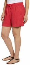 Nautica Womens Linen Blend Pull-On Shorts Color Rose Coral Size M - £27.13 GBP