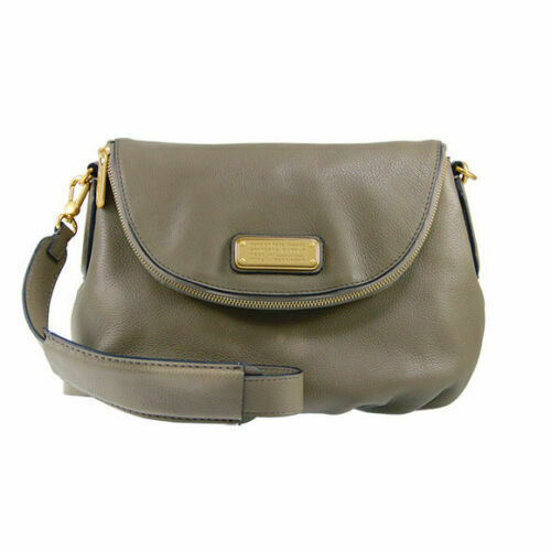 NWT Marc by Marc Jacobs NEW Q NATASHA Leather Crossbody Bag Taupe 100% AUTHENTIC - $335.00