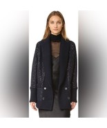 Diane Von Furstenberg Zayde Sweater Sequin Coatigan Size Small - $927.78 MXN