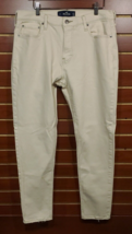 NEW Men&#39;s Hollister by Abercrombie Epic Flex Slim taper Jeans Cream 3 x 32 $69 - £33.43 GBP