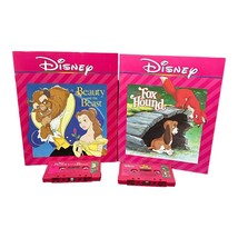 Disney Beauty and the Beast &amp; Fox and Hound Read/Sing Along Book Tape Cassette - £11.78 GBP