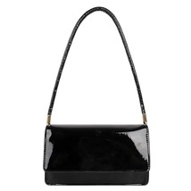 Simple Patent PU Leather Underarm Bags Women Solid Color Single Strap  Shopping  - £100.73 GBP