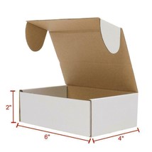 50PCS 6x4x2&quot; Small White Cardboard Carton Mailer Mailing Shipping Box Boxes - £40.63 GBP