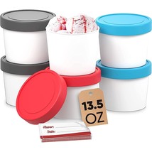Starpack Ice Cream Containers For Homemade Ice Cream (6 Pcs) - Reusable Ice Crea - £43.14 GBP